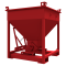 Concrete Silo | red painted RAL 3003 | 500 l, external dimensions: 1088 x 1088 x 1240 mm